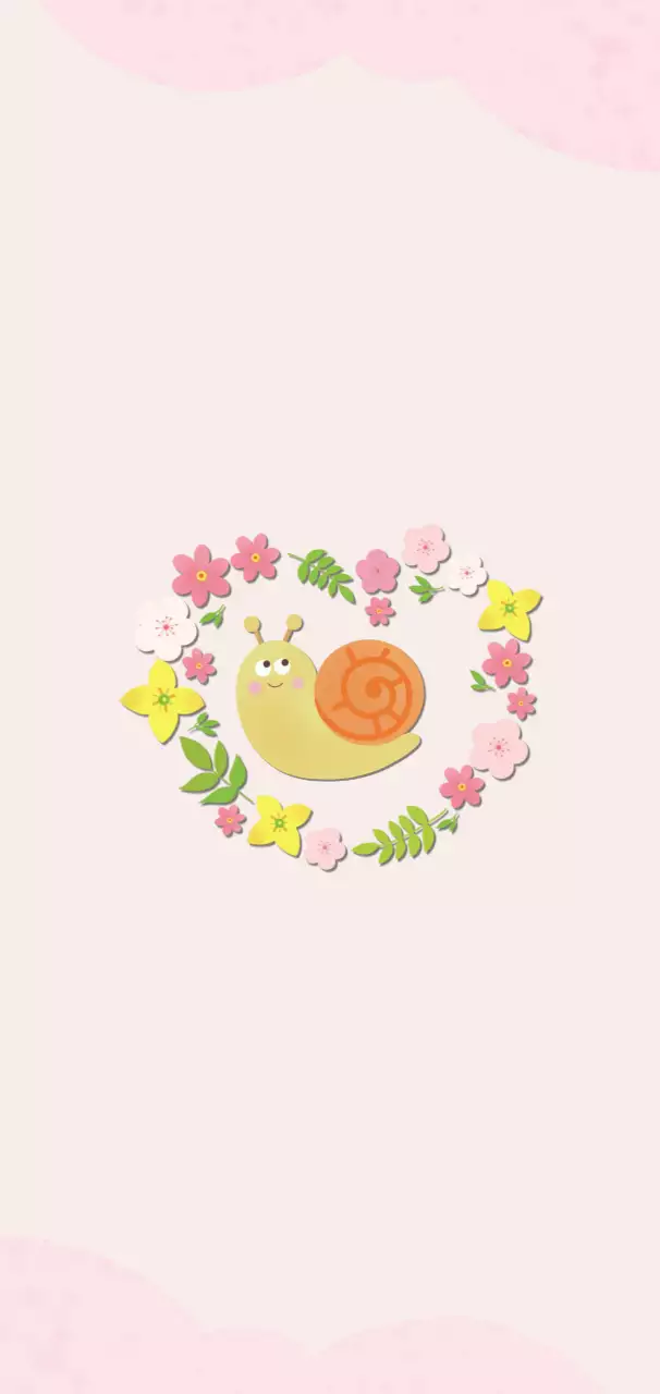 핑크 아기자기한 자연 엽서