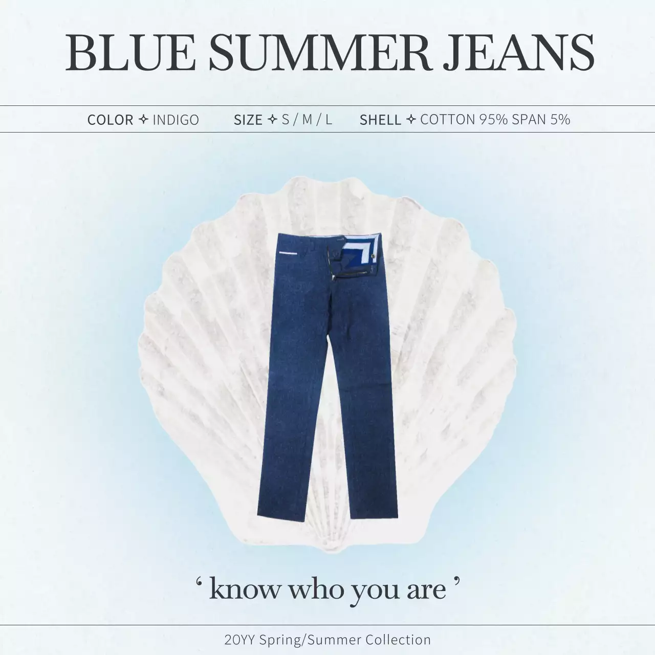 Blue Modern Jeans Advertisement Social Media Post