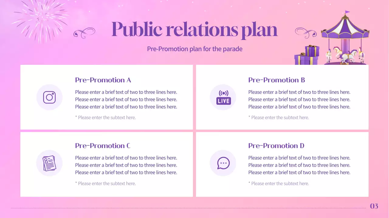 Pink Fantasy Parade Proposal Presentation