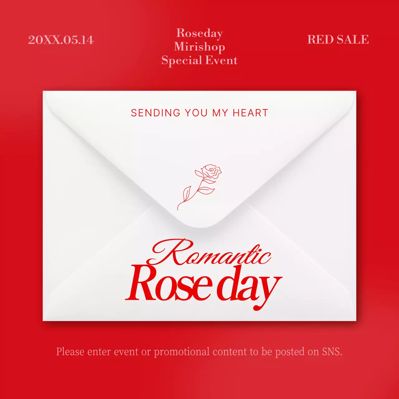 Red Elegant Event Promotion Social Media Post