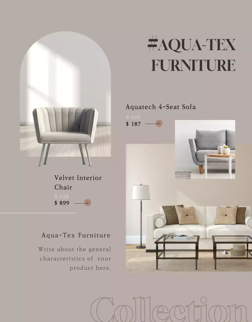 Modern furniture in warm brown tones event details
