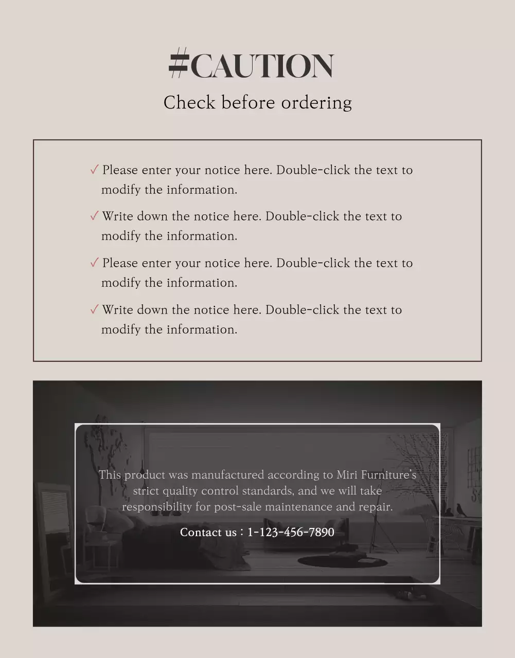 Modern furniture in warm brown tones event details