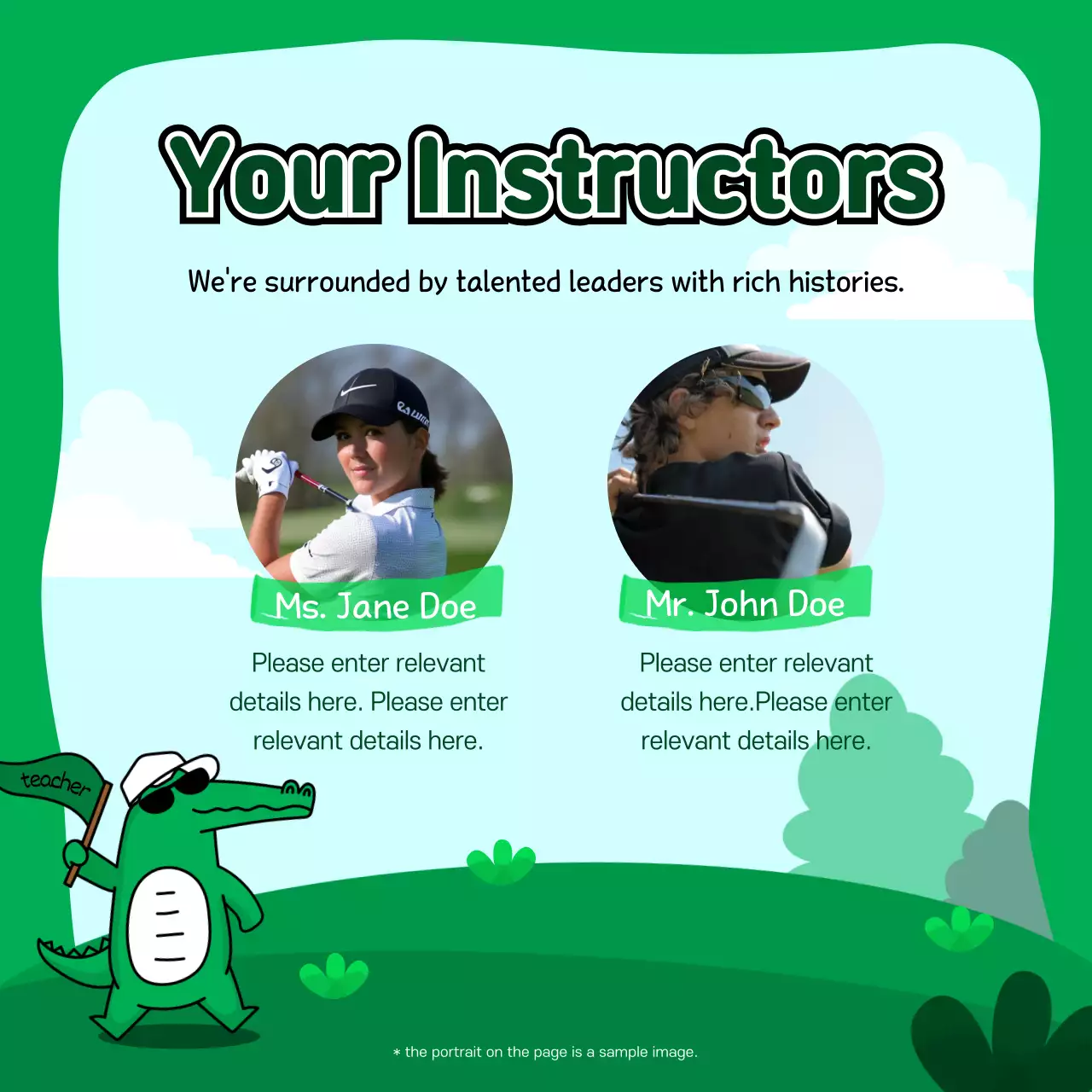 Green Cartoon Sports Recruitment Instagram Carousel