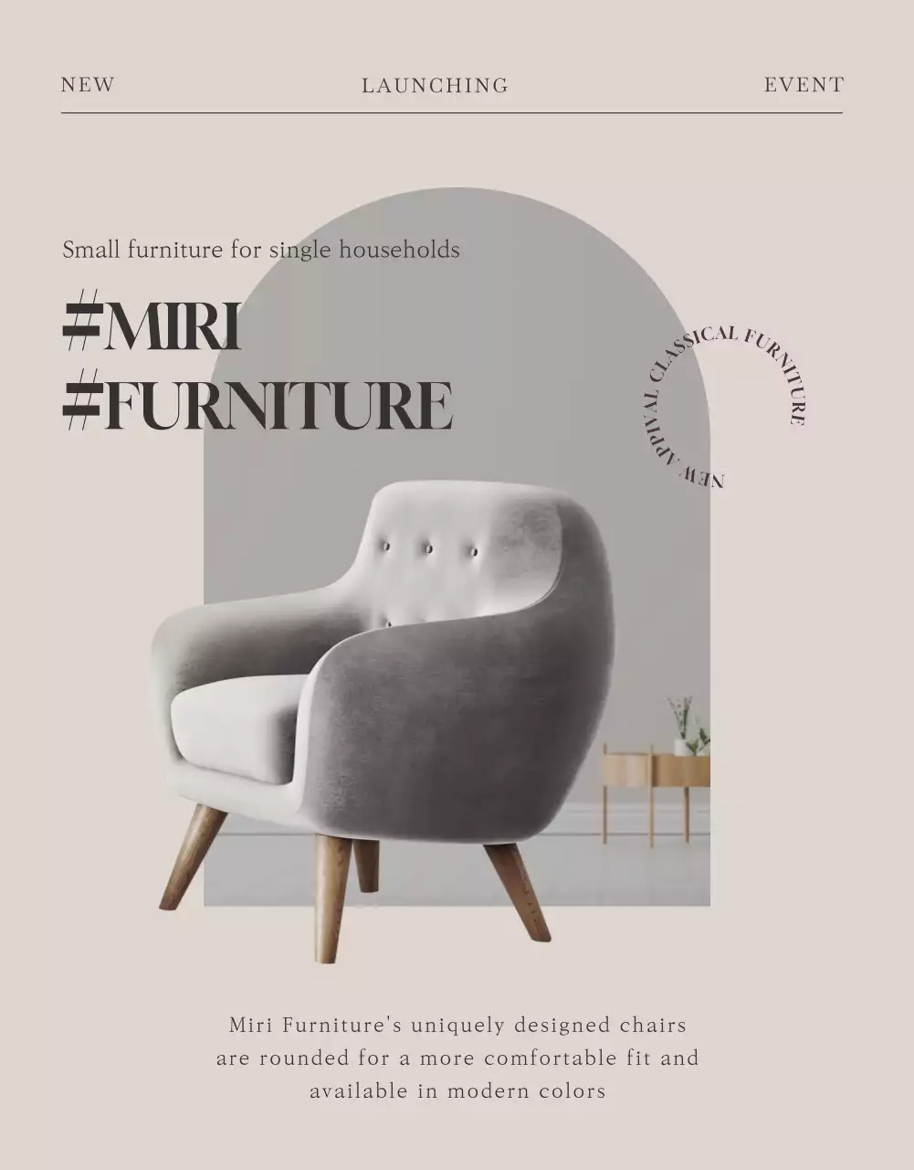 Modern furniture in warm brown tones event details