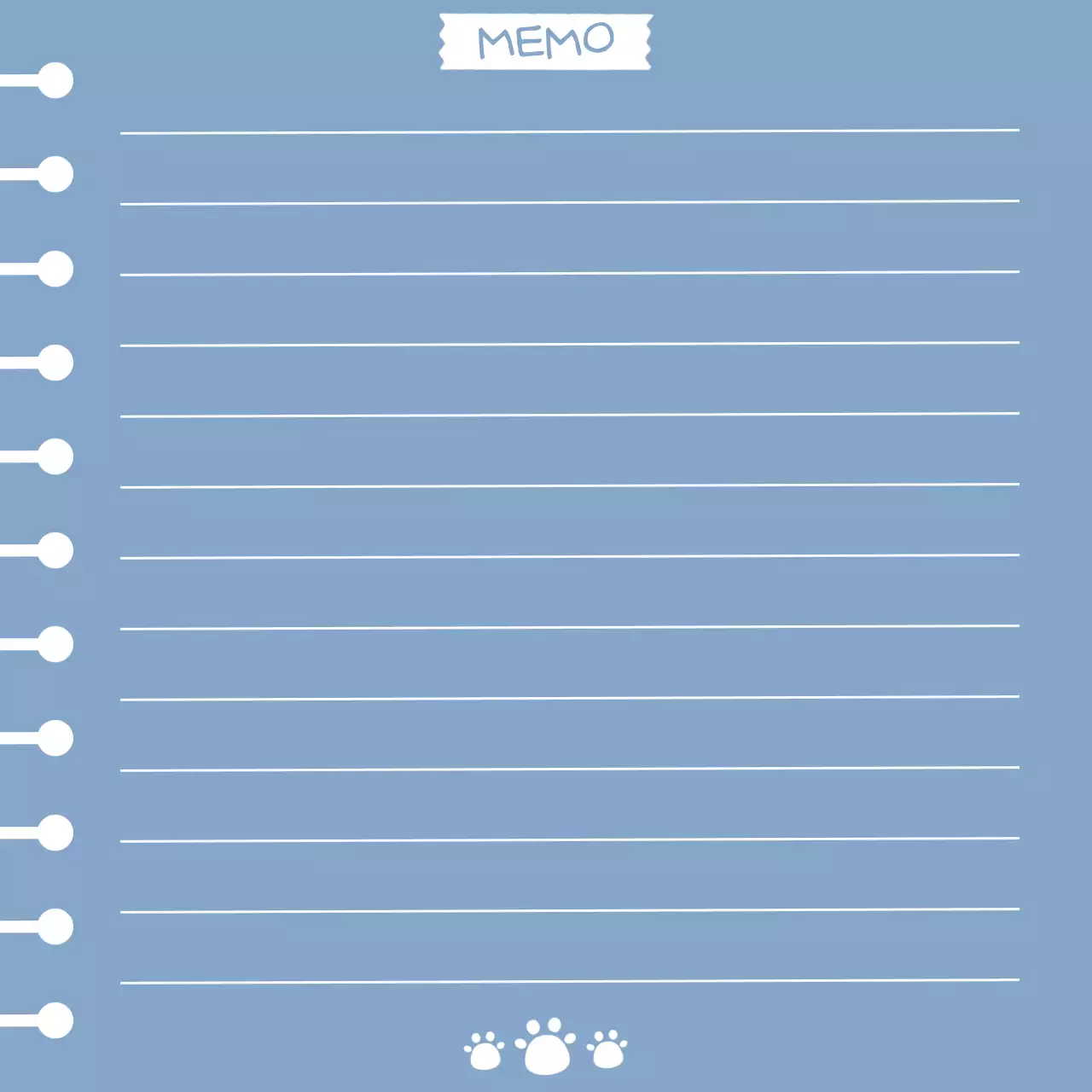 하늘색 아기자기한 개인 문구