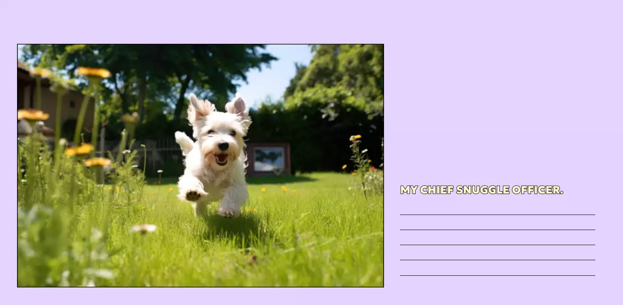 노랑 귀여운 반려동물 캘린더