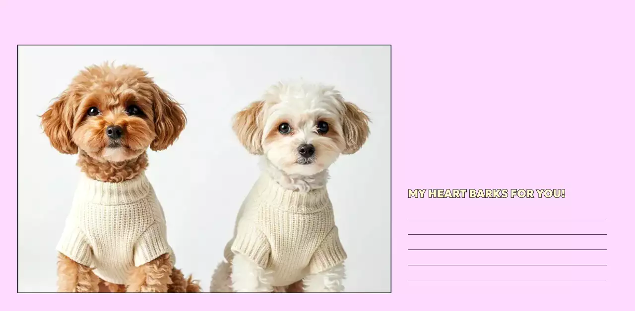 노랑 귀여운 반려동물 캘린더