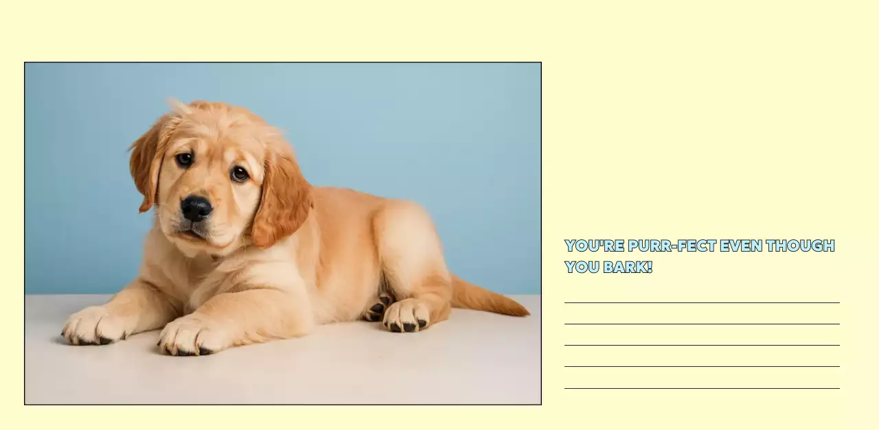 노랑 귀여운 반려동물 캘린더