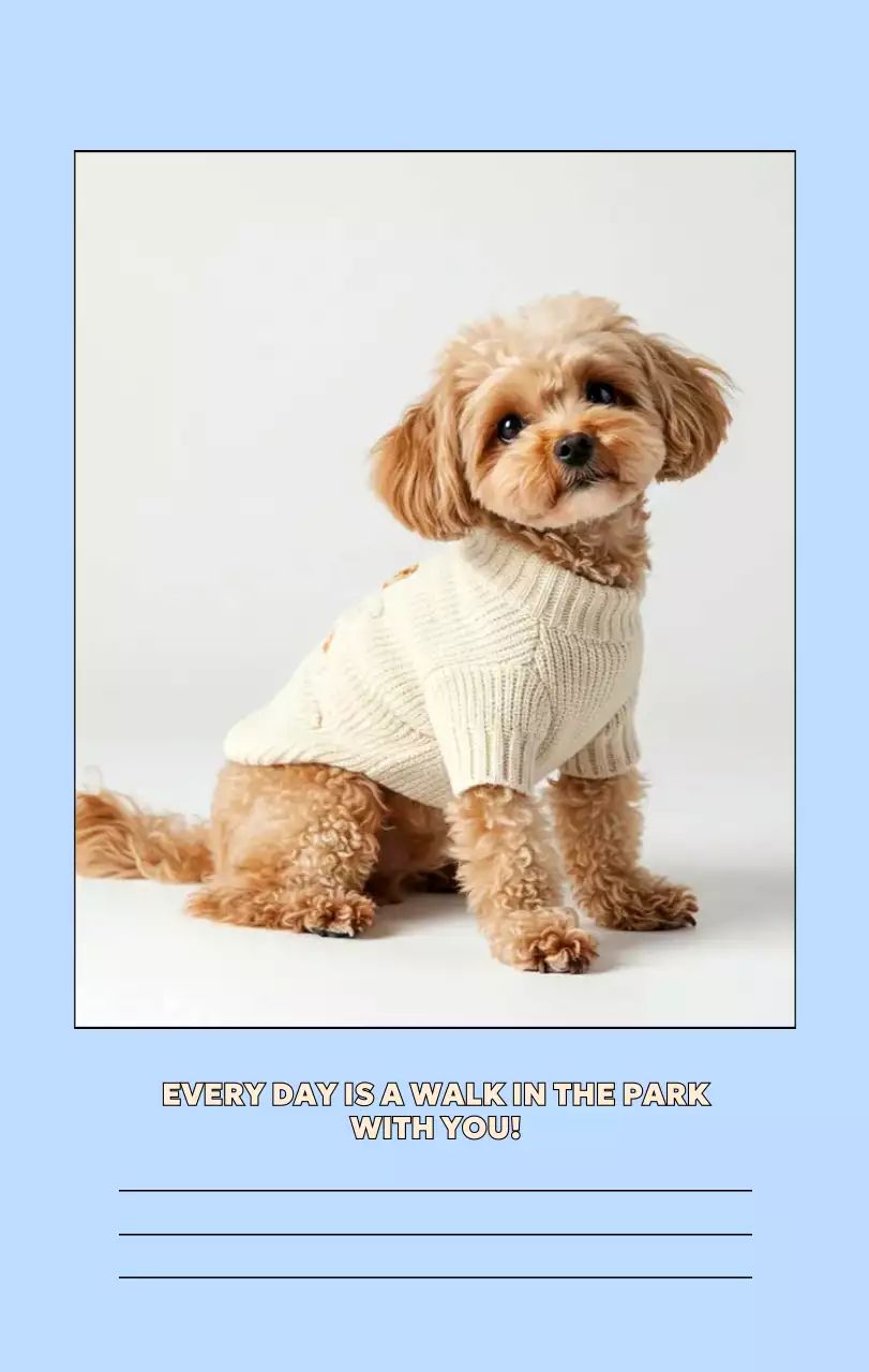 베이지 아기자기한 반려동물 캘린더