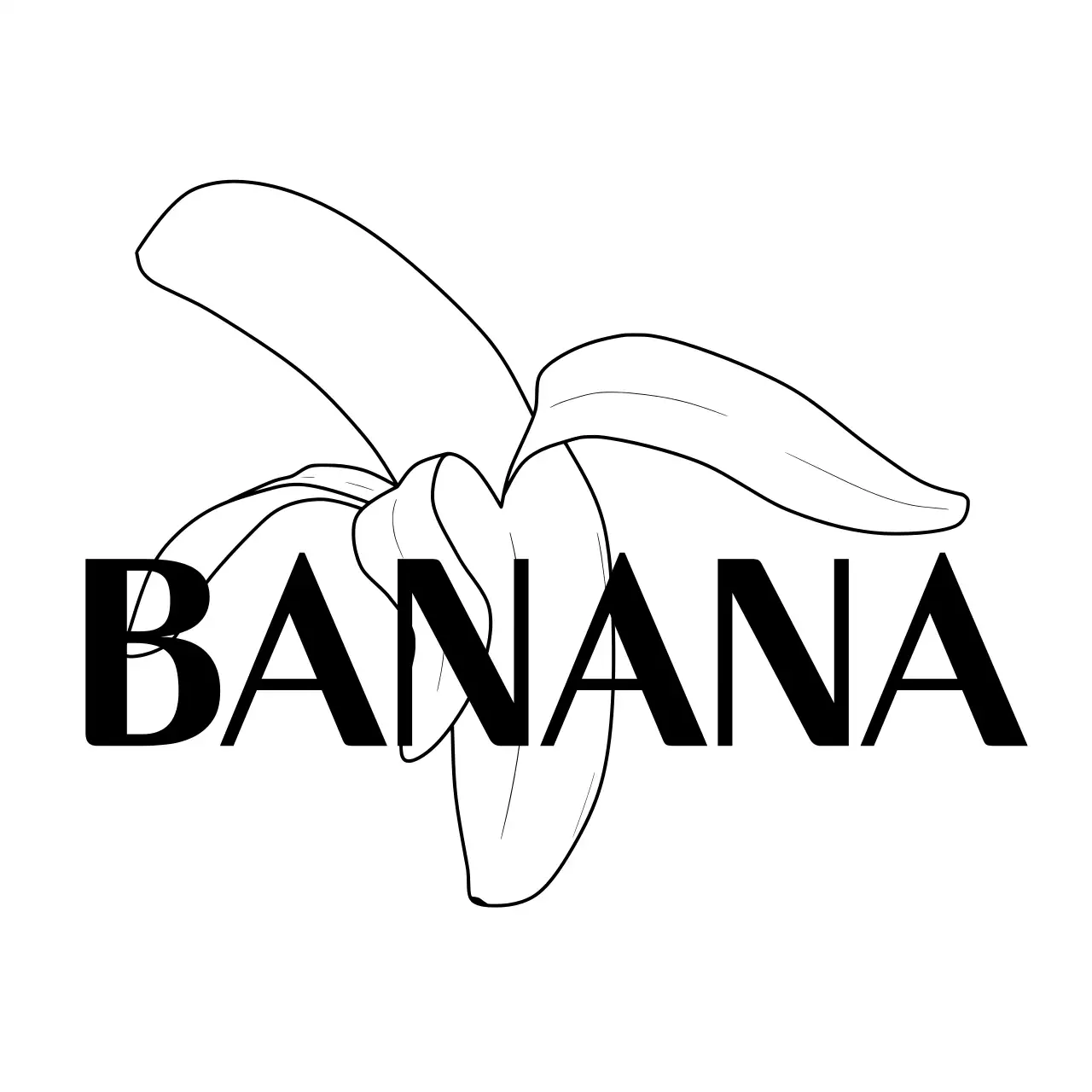 흑백 BANANA 디자인