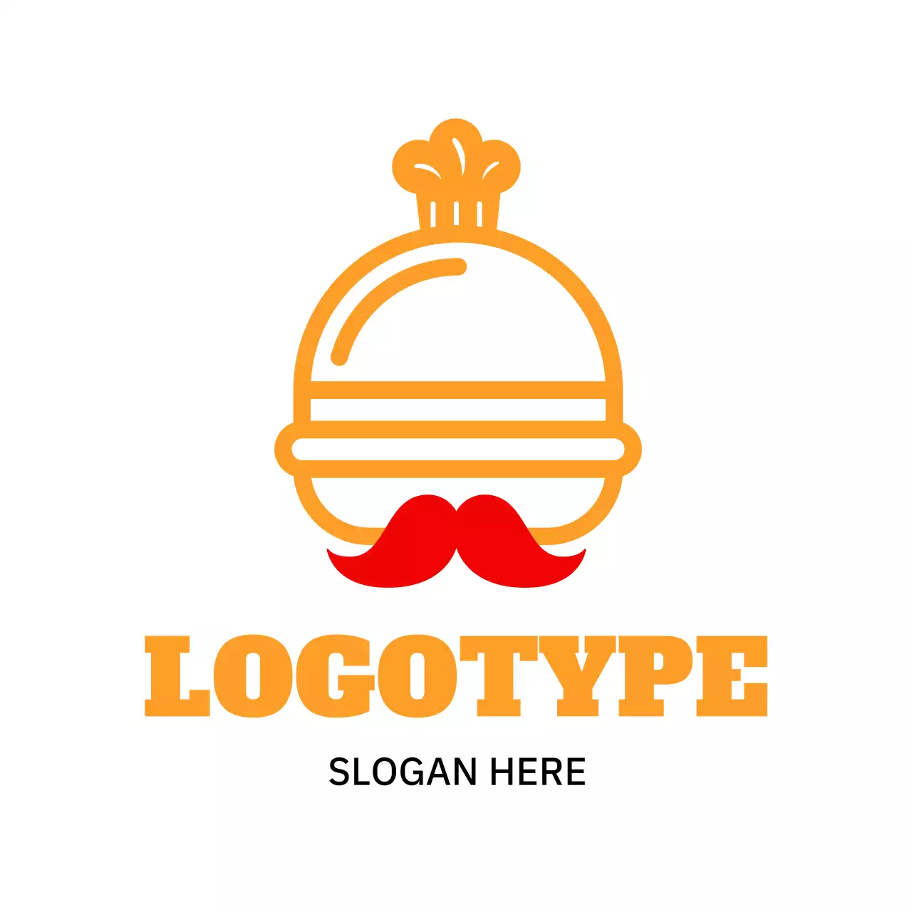 Orange Minimal Restaurant Advertisement