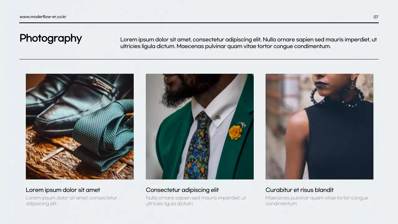 A clean red-and-blue brand guide presentation