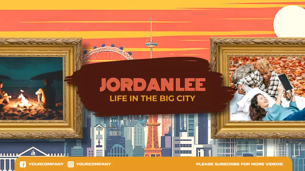 Orange Retro Lifestyle Promotion YouTube Thumbnail