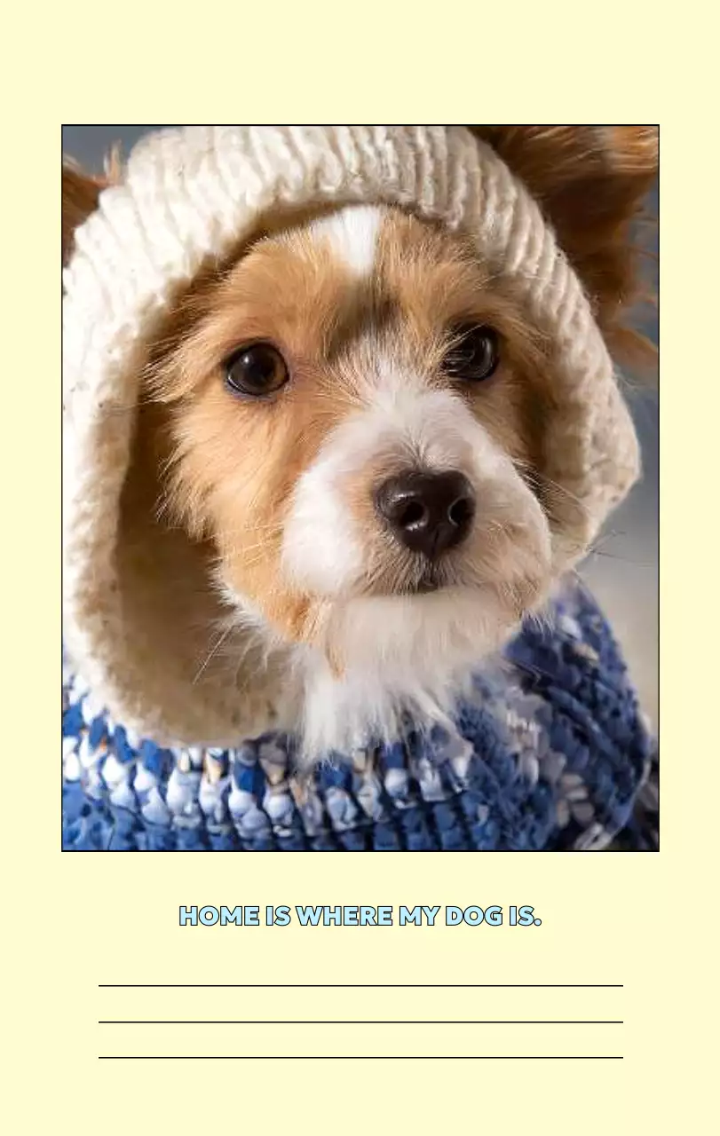 베이지 아기자기한 반려동물 캘린더