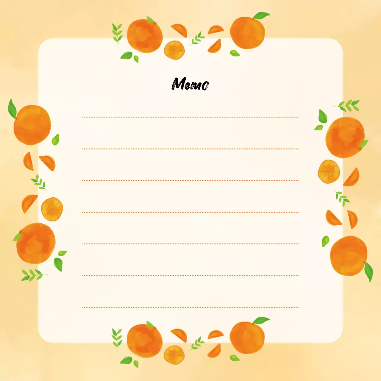 Perencana Catatan Bunga Oranye