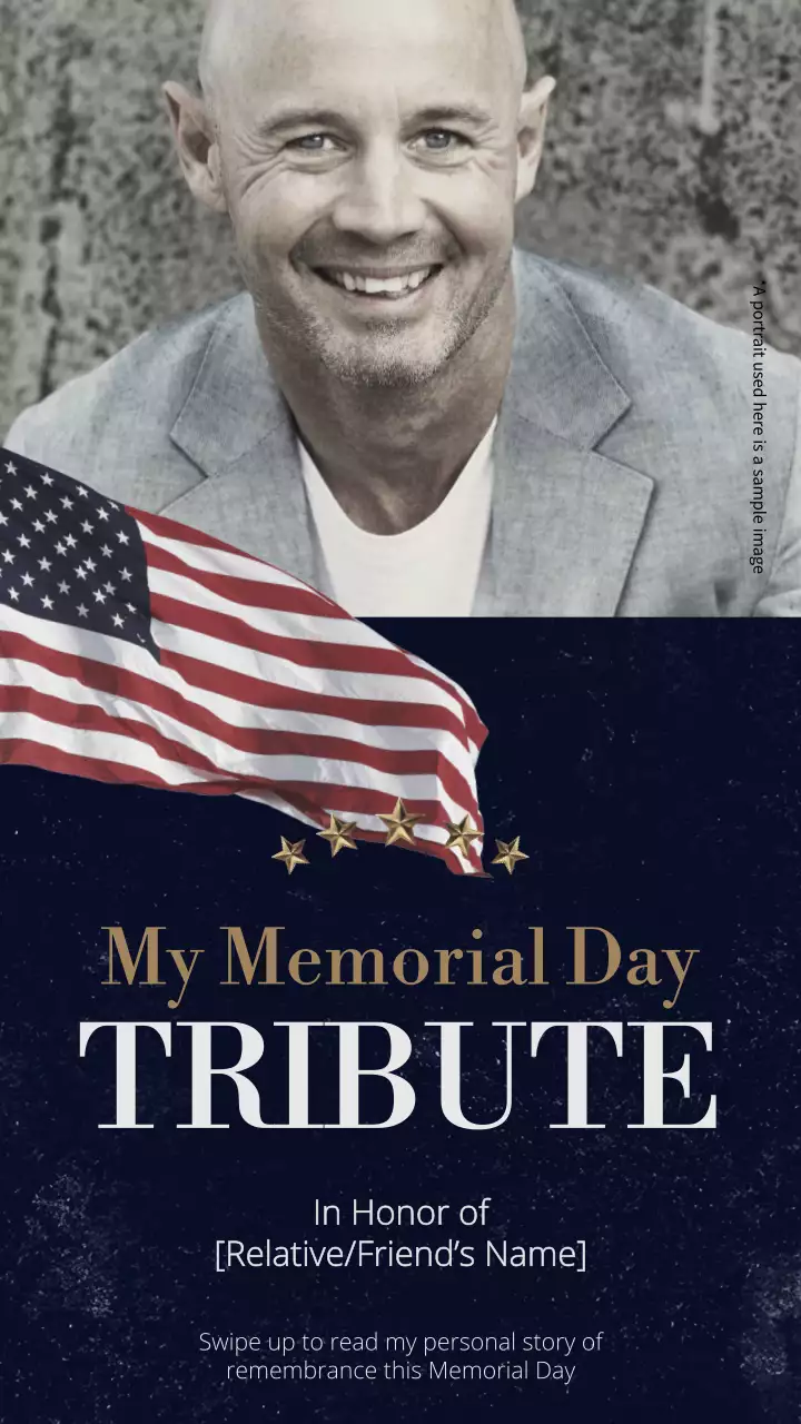 Navy Classic Memorial Day Announcement Instagram Post