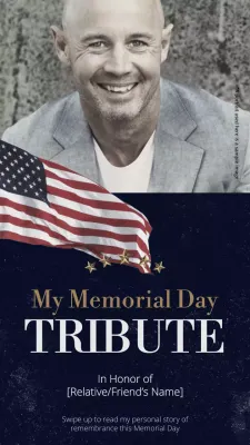 Navy Classic Memorial Day Announcement Instagram Post