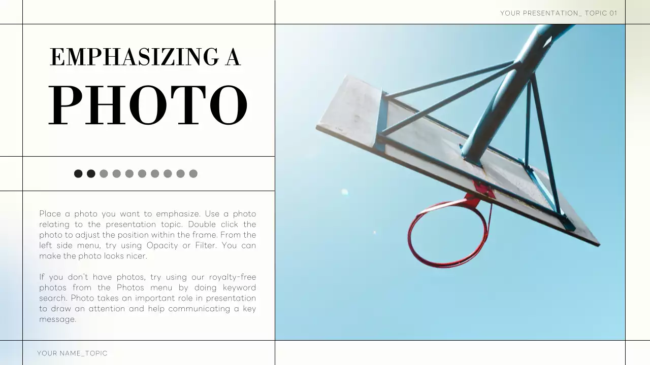 베이지와 검정색의 미니멀한 사진 콜라주 제안서