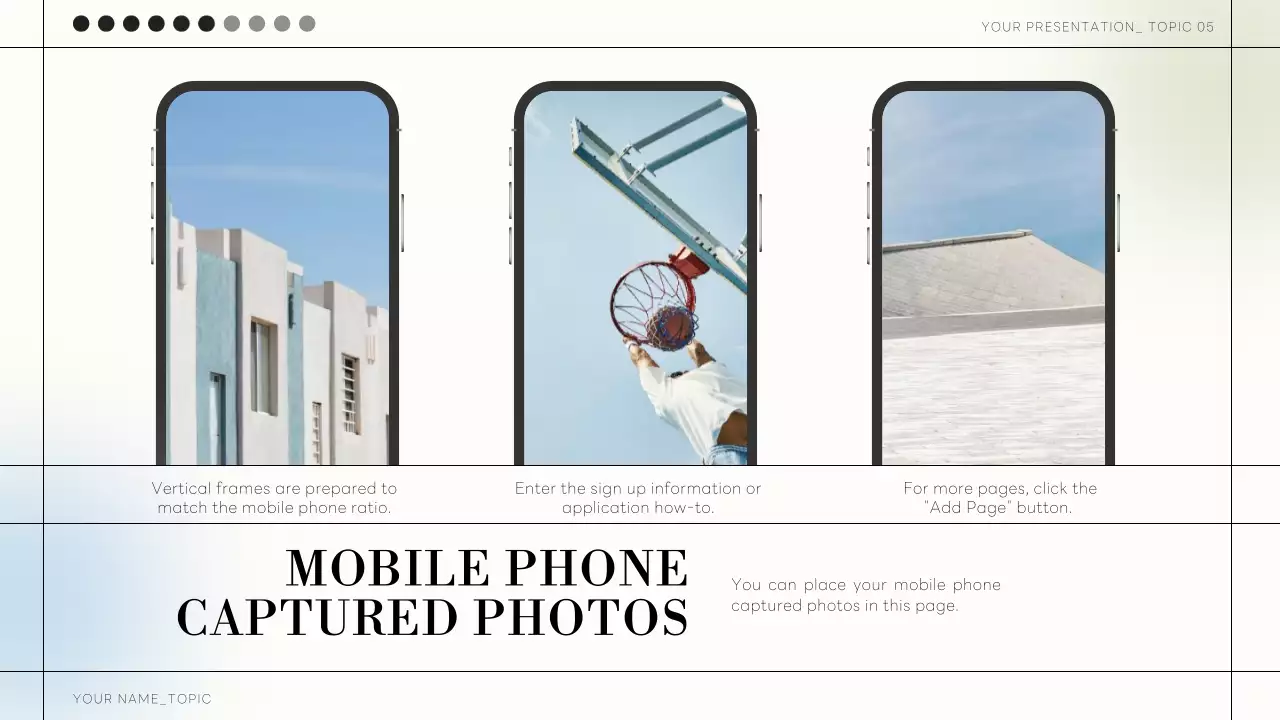 베이지와 검정색의 미니멀한 사진 콜라주 제안서