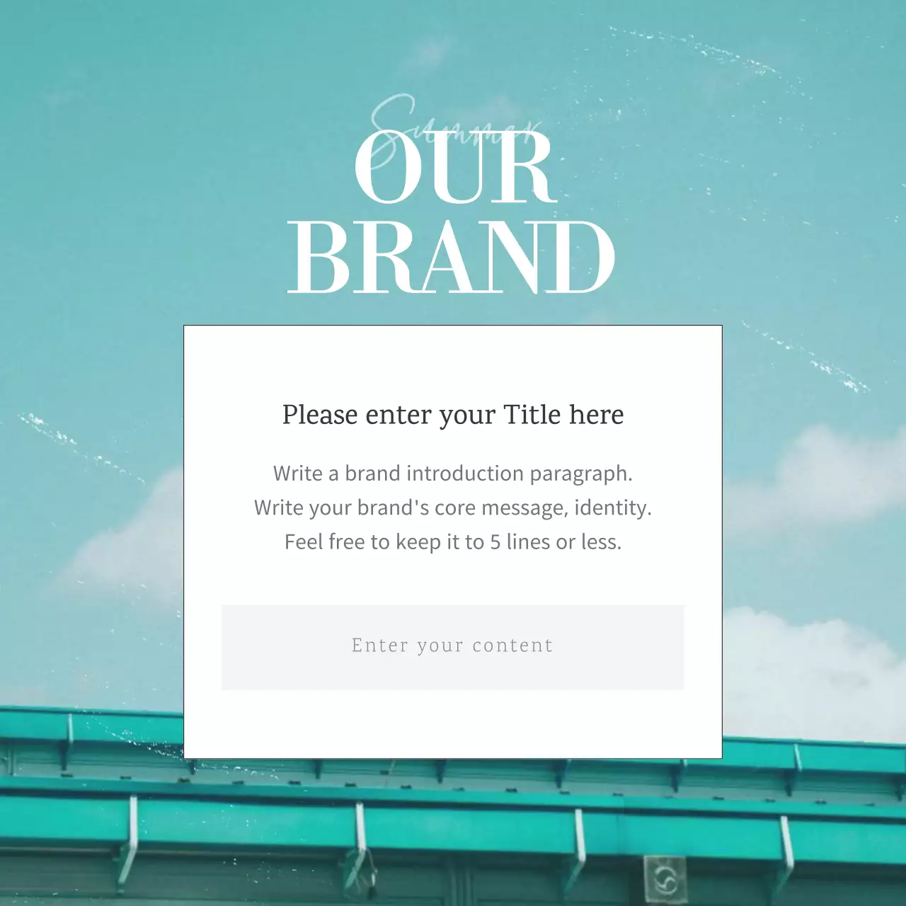 Teal Modern Brand Promotion Instagram Carousel