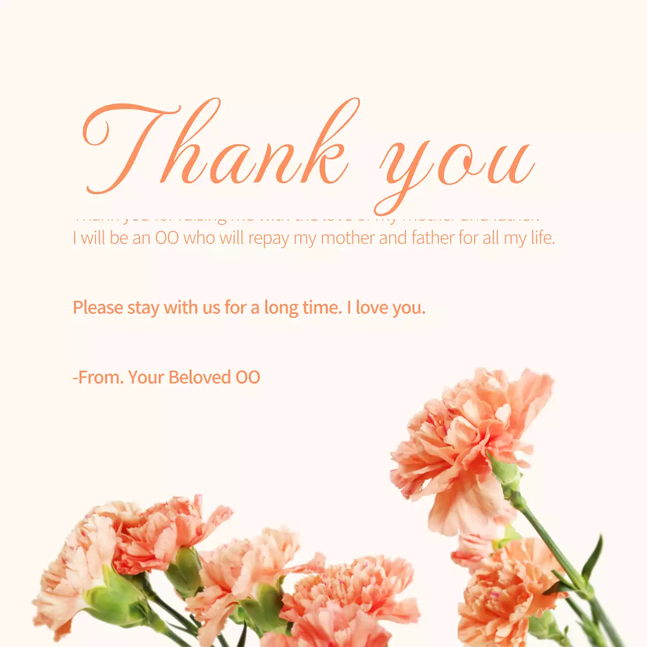 Orange Elegant Mother's Day Invitation Instagram Post