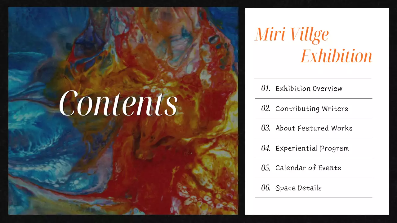 오렌지 빈티지 벽화 전시 프레젠테이션