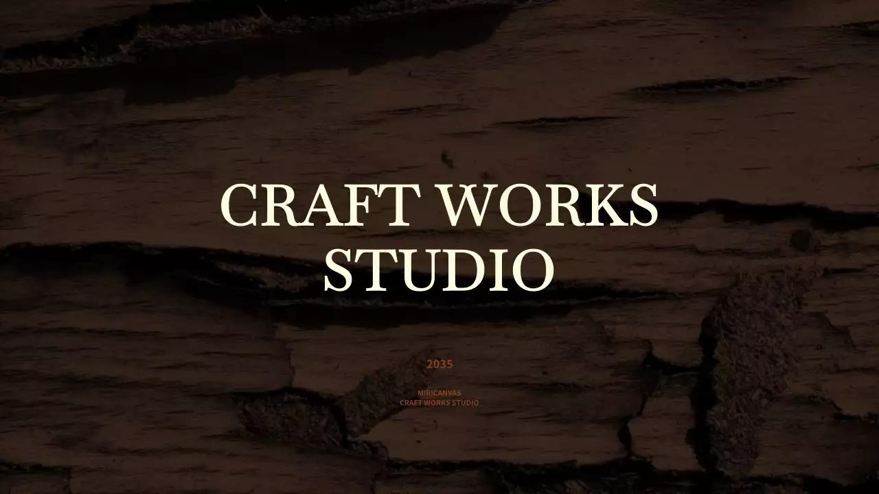 茶色 クラシック 工芸 パンフレット プレゼンテーション