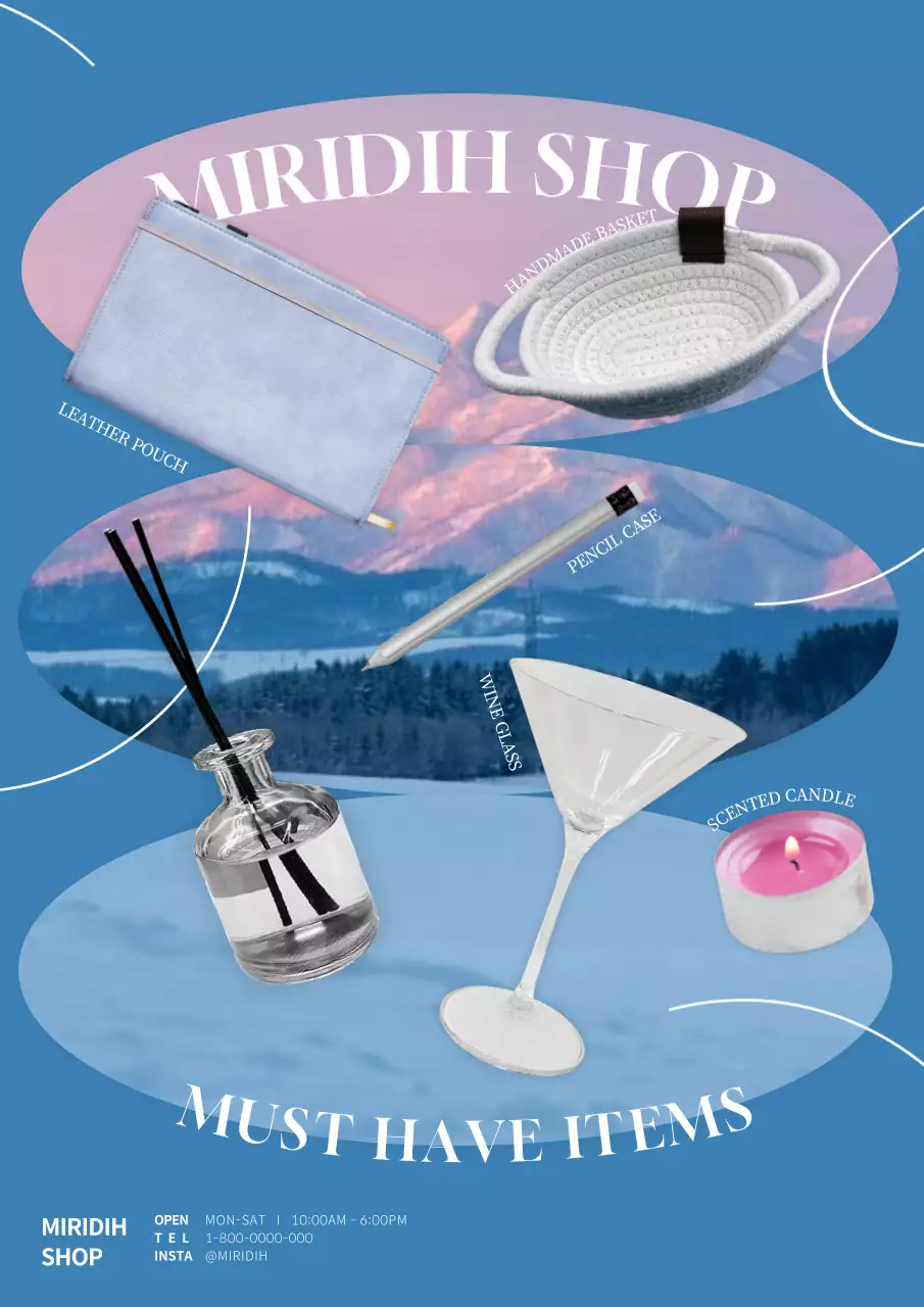 Promote your brand with a light blue emotional design statement