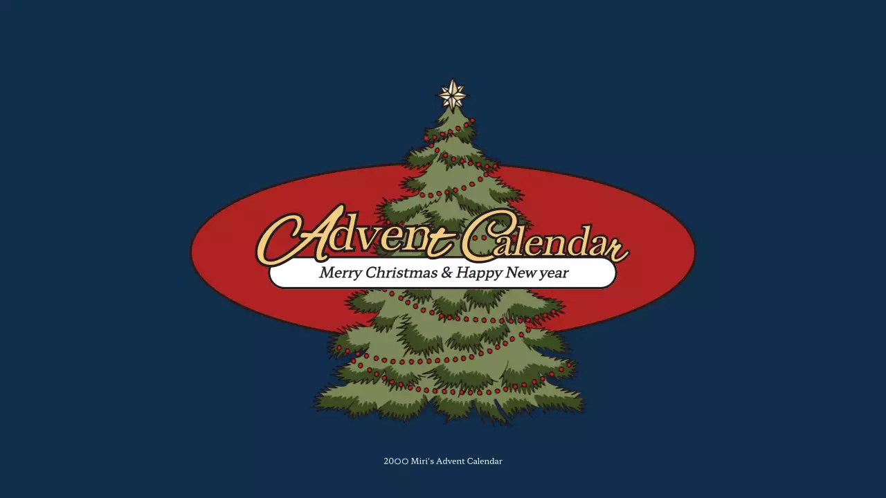 ネイビー クラシック クリスマス カレンダー プレゼンテーション