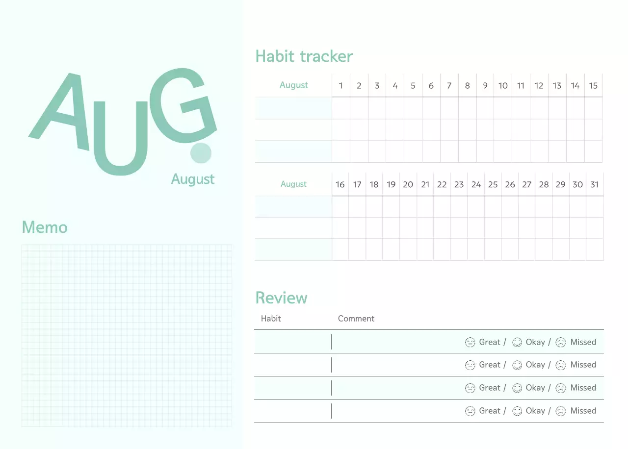 연두 심플 달력 캘린더