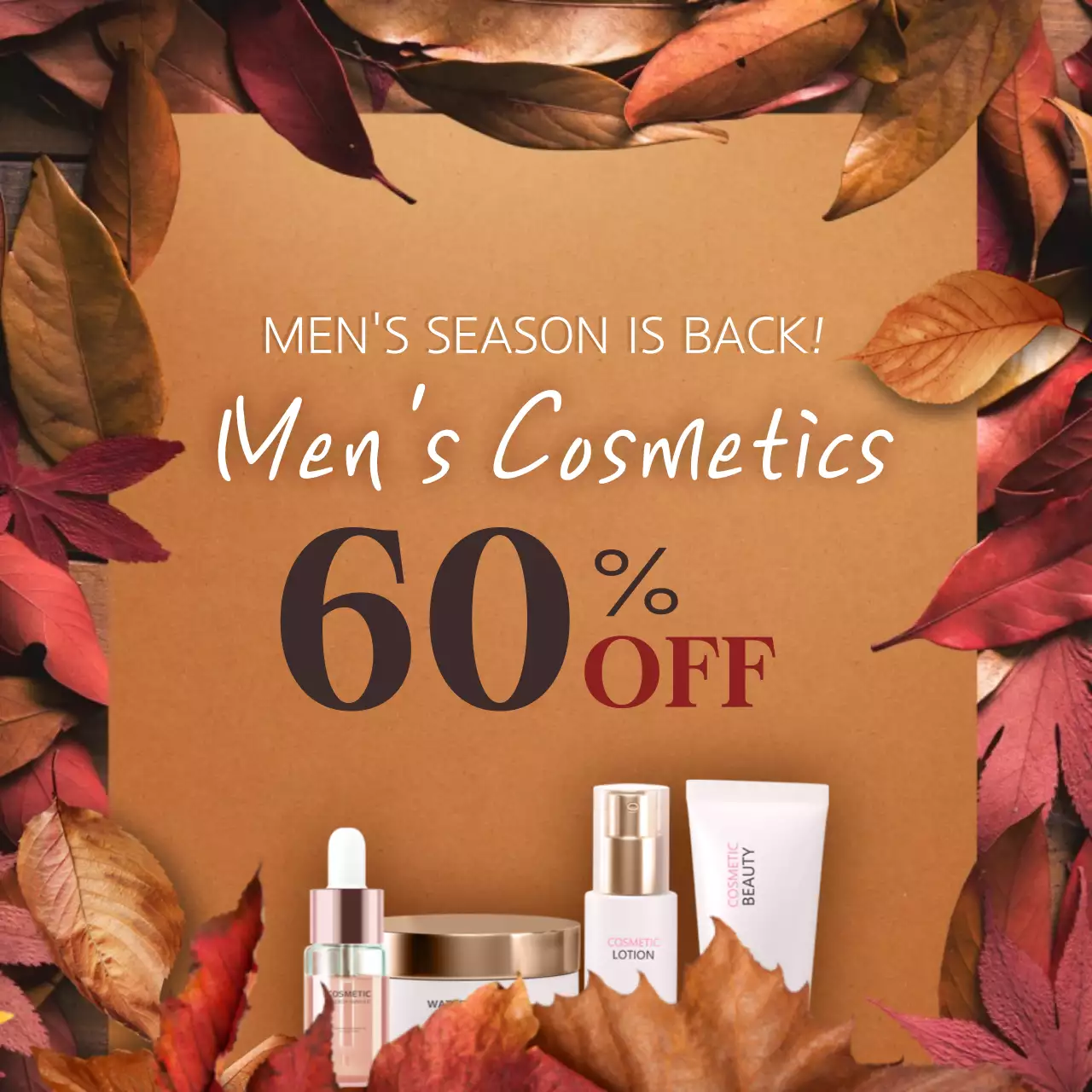 Brown Modern Skincare Promotion Instagram Post