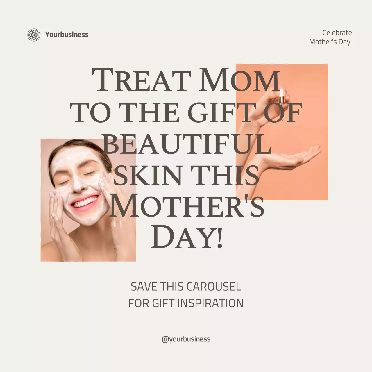 Beige Elegant Skincare Promotion Social Media Post