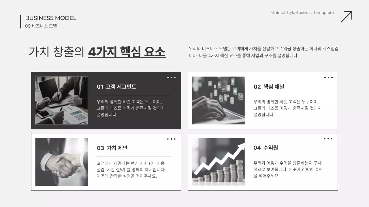 흰색 미니멀 비즈니스 보고서