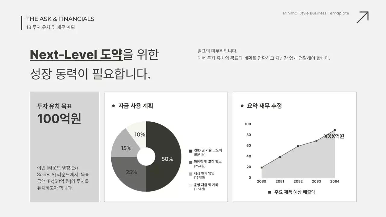 흰색 미니멀 비즈니스 보고서