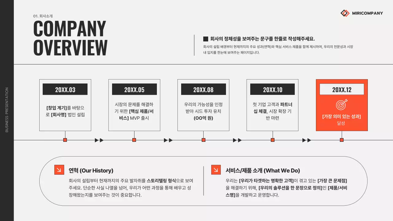 주황 모던 비즈니스 보고서