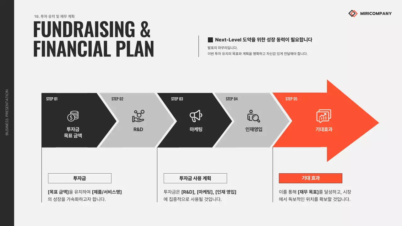 주황 모던 비즈니스 보고서