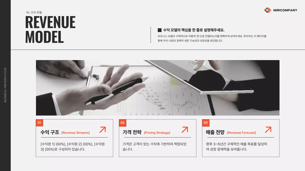 주황 모던 비즈니스 보고서