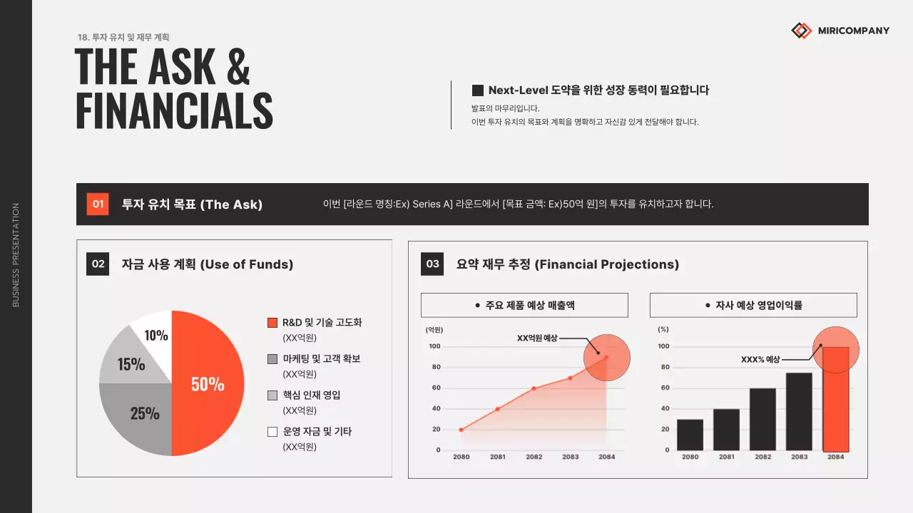 주황 모던 비즈니스 보고서