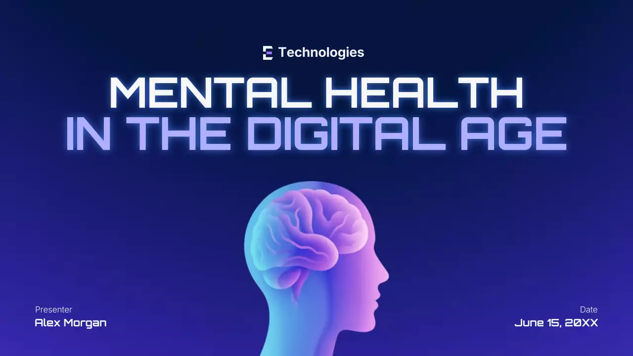 Purple Modern Mental Health Lecture Presentation