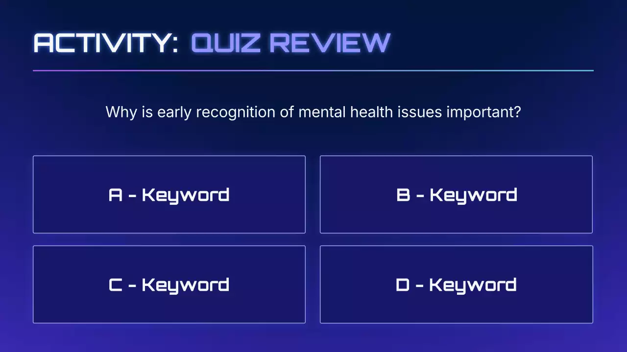 Purple Modern Mental Health Lecture Presentation