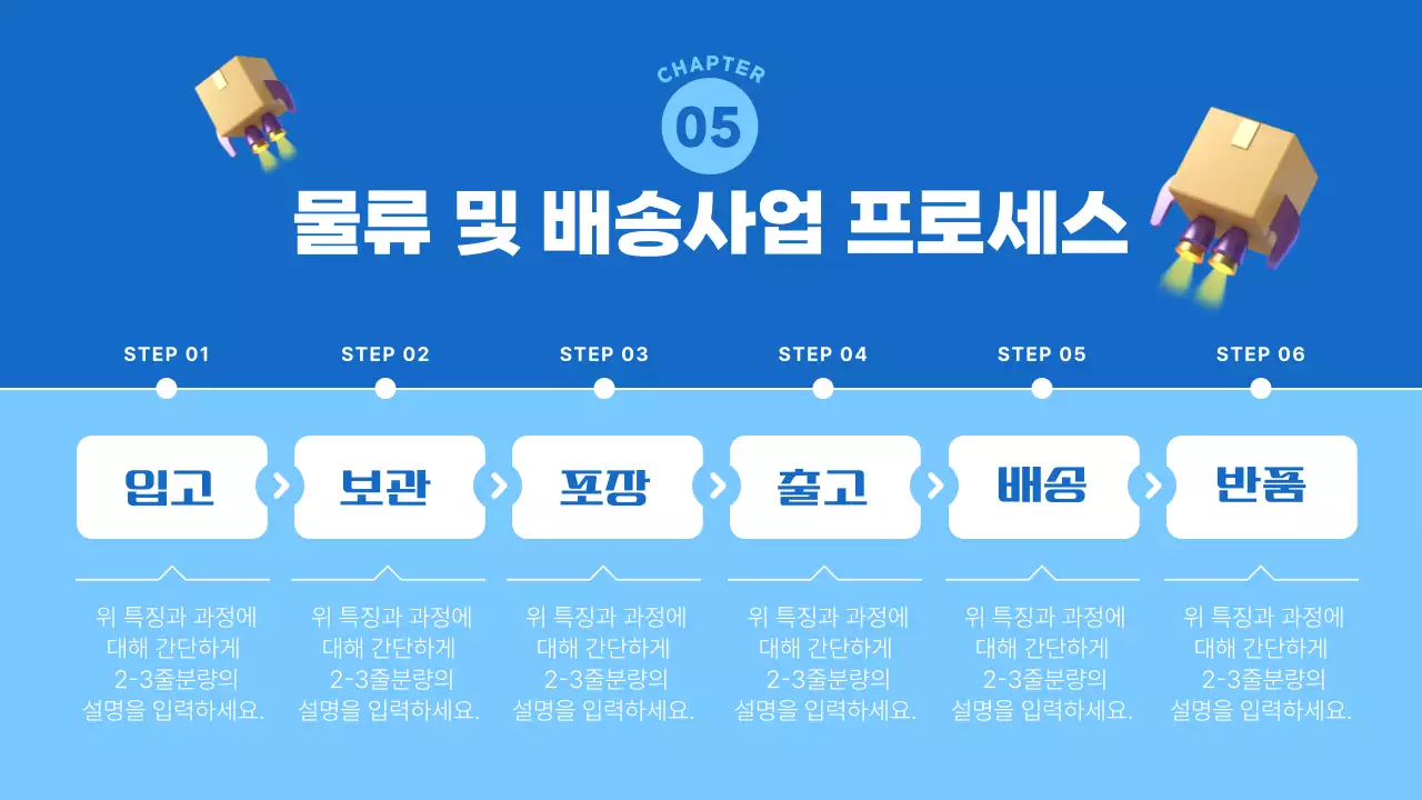 파랑의 심플한 물류사업 계획서