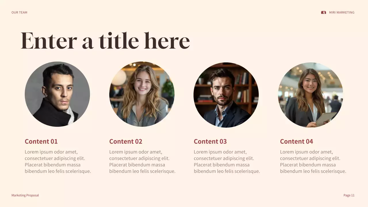 brown professional marketing report