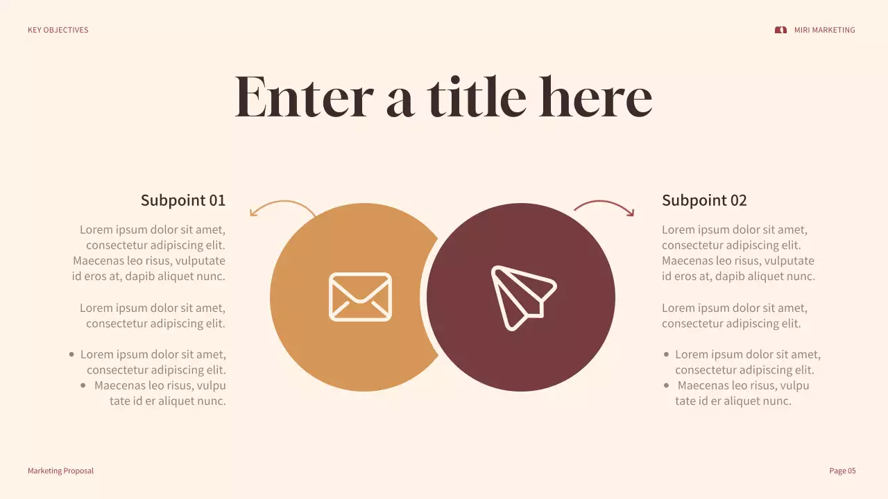 brown professional marketing report