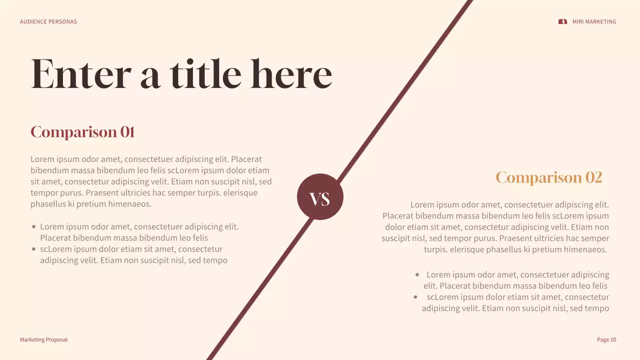 brown professional marketing report