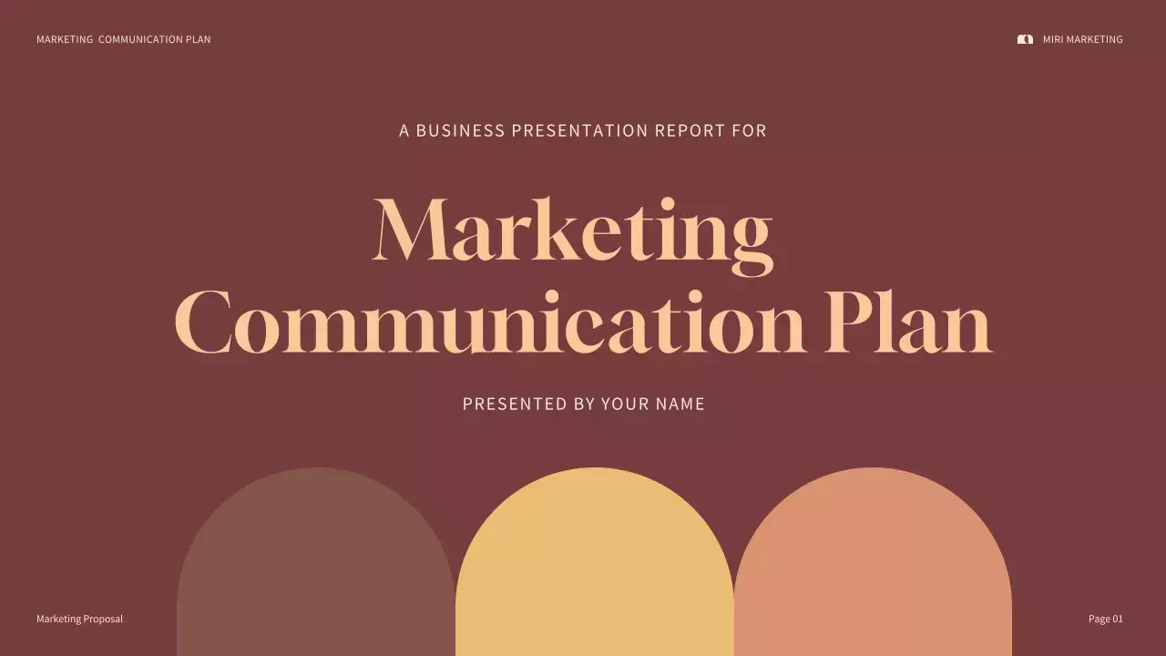 brown professional marketing report