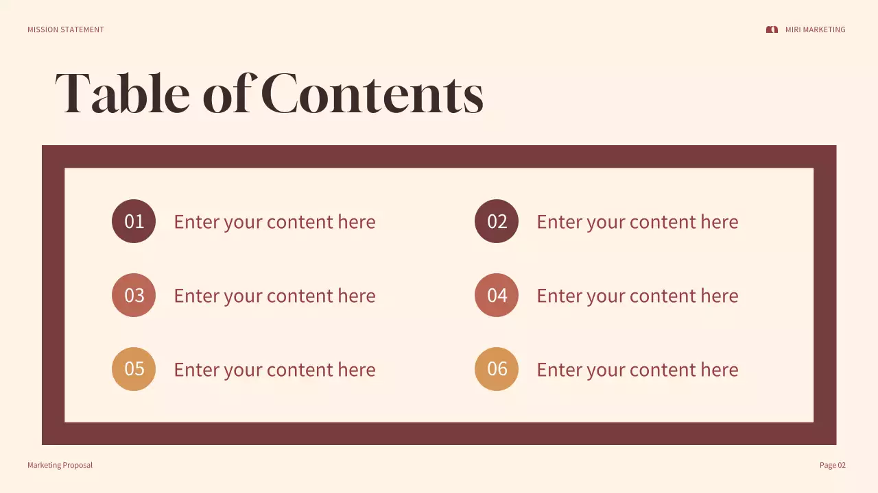 brown professional marketing report