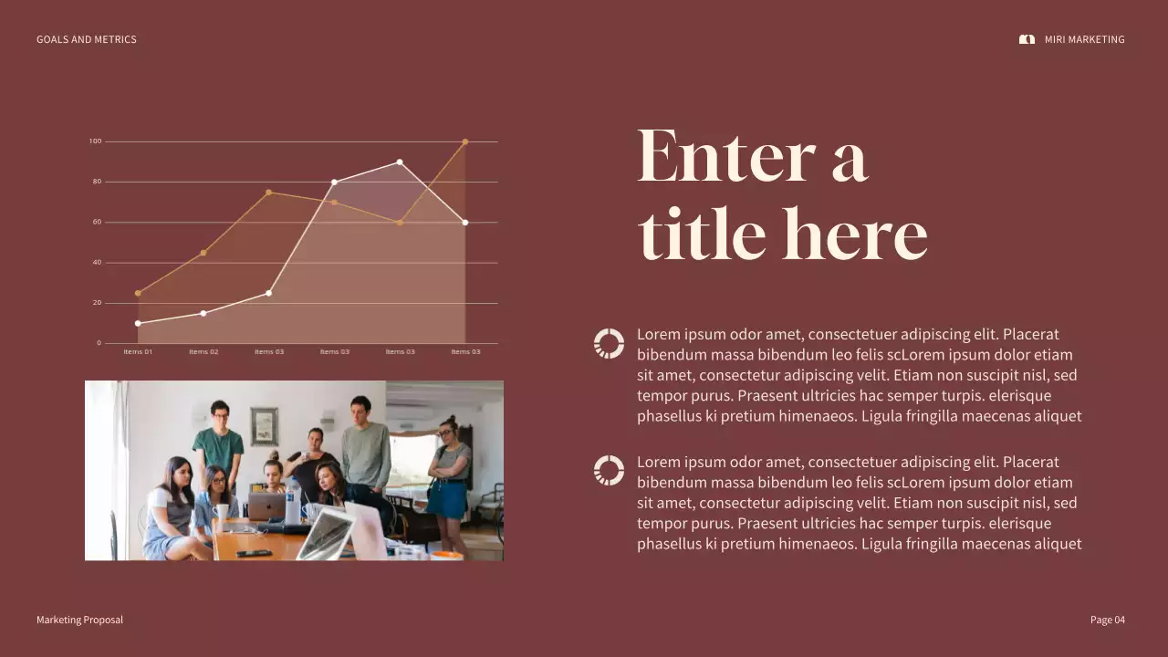 brown professional marketing report