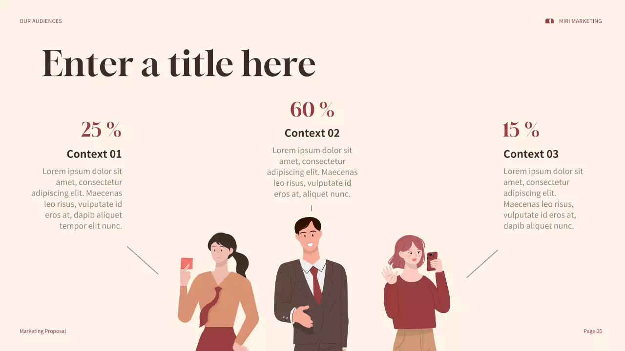 brown professional marketing report