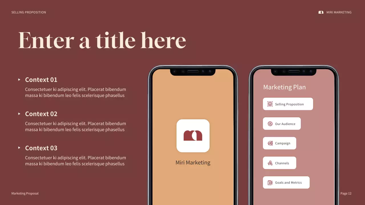 brown professional marketing report