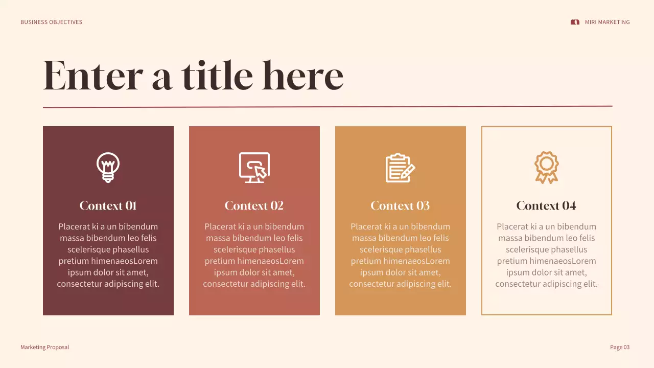 brown professional marketing report